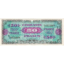 France, 50 Francs, Flag/France, SERIE DE 1944, Serie 2, AU(55-58)