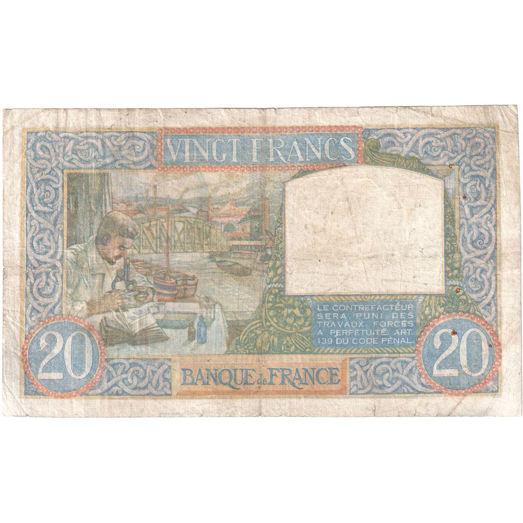 Frankreich, 20 Francs, Science et Travail, 1942-01-08, Q.7177, S+