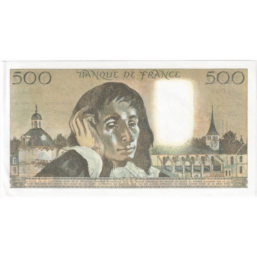 Francia, 500 Francs, Pascal, 08-01-1987, S.258 25673, FDS