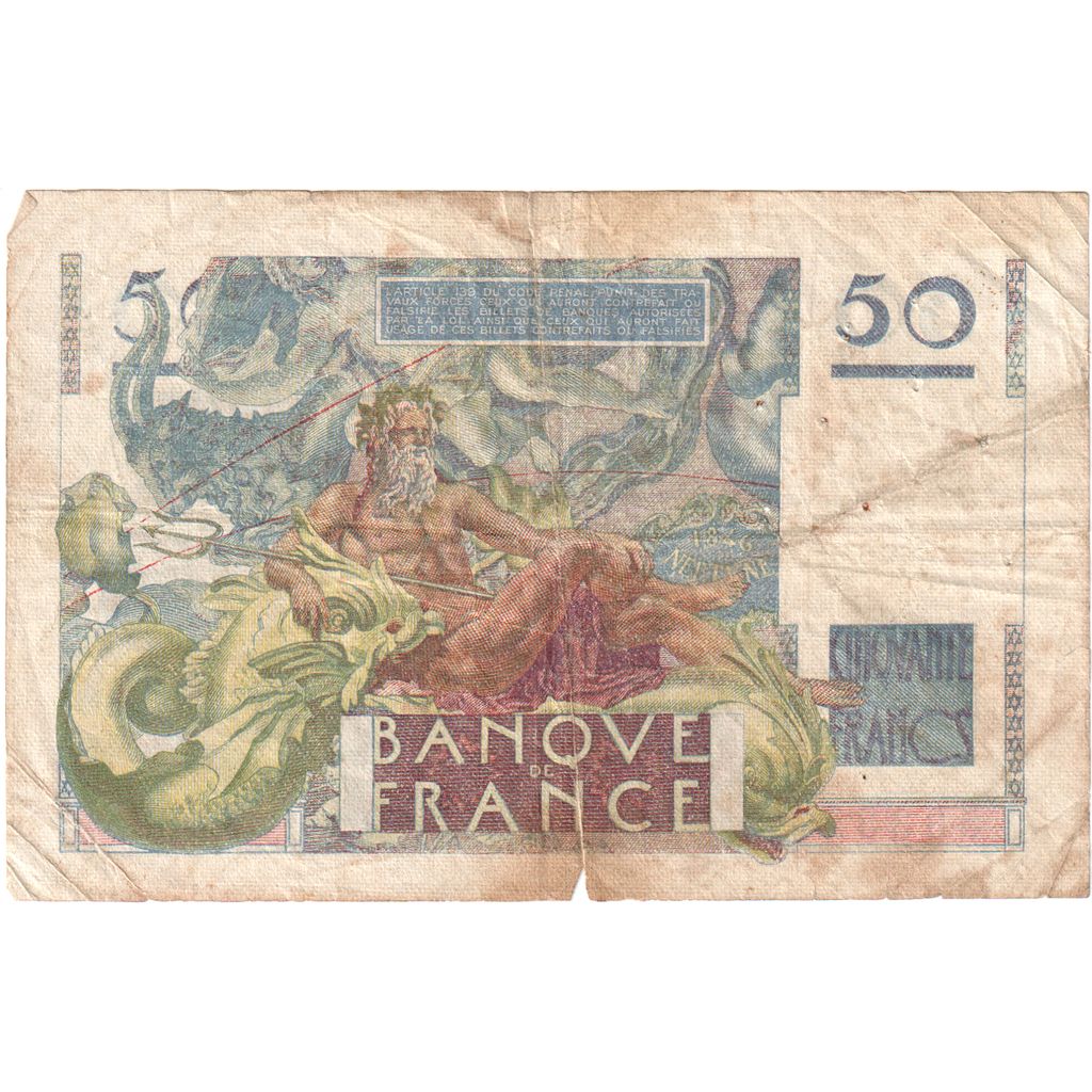Frankrijk, 50 Francs, Le Verrier, 19-5-1949, N.126, TB+