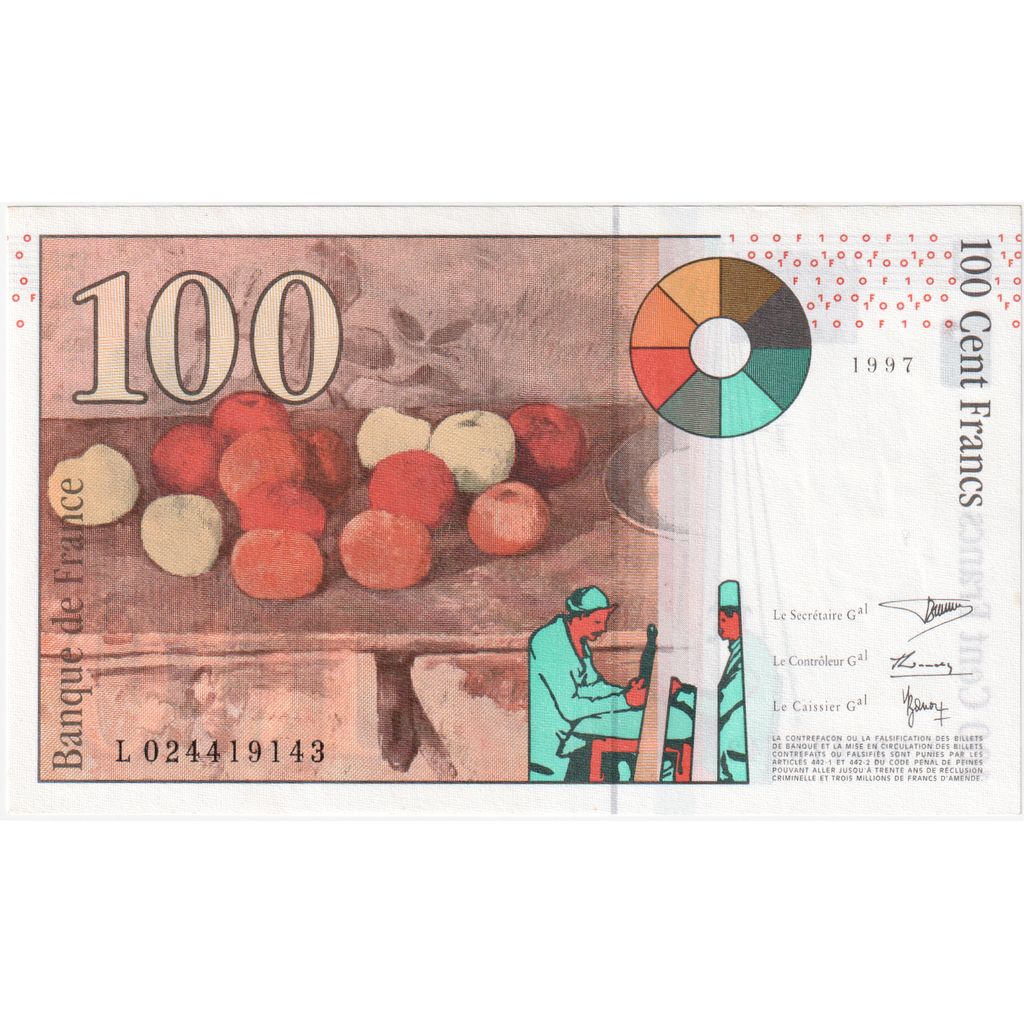 France, 100 Francs, 1997, L024419143, UNC(65-70)