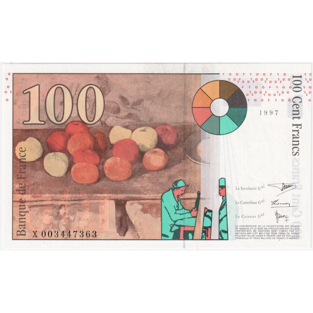 Francia, 100 Francs, 1997, XOO3447363, FDS
