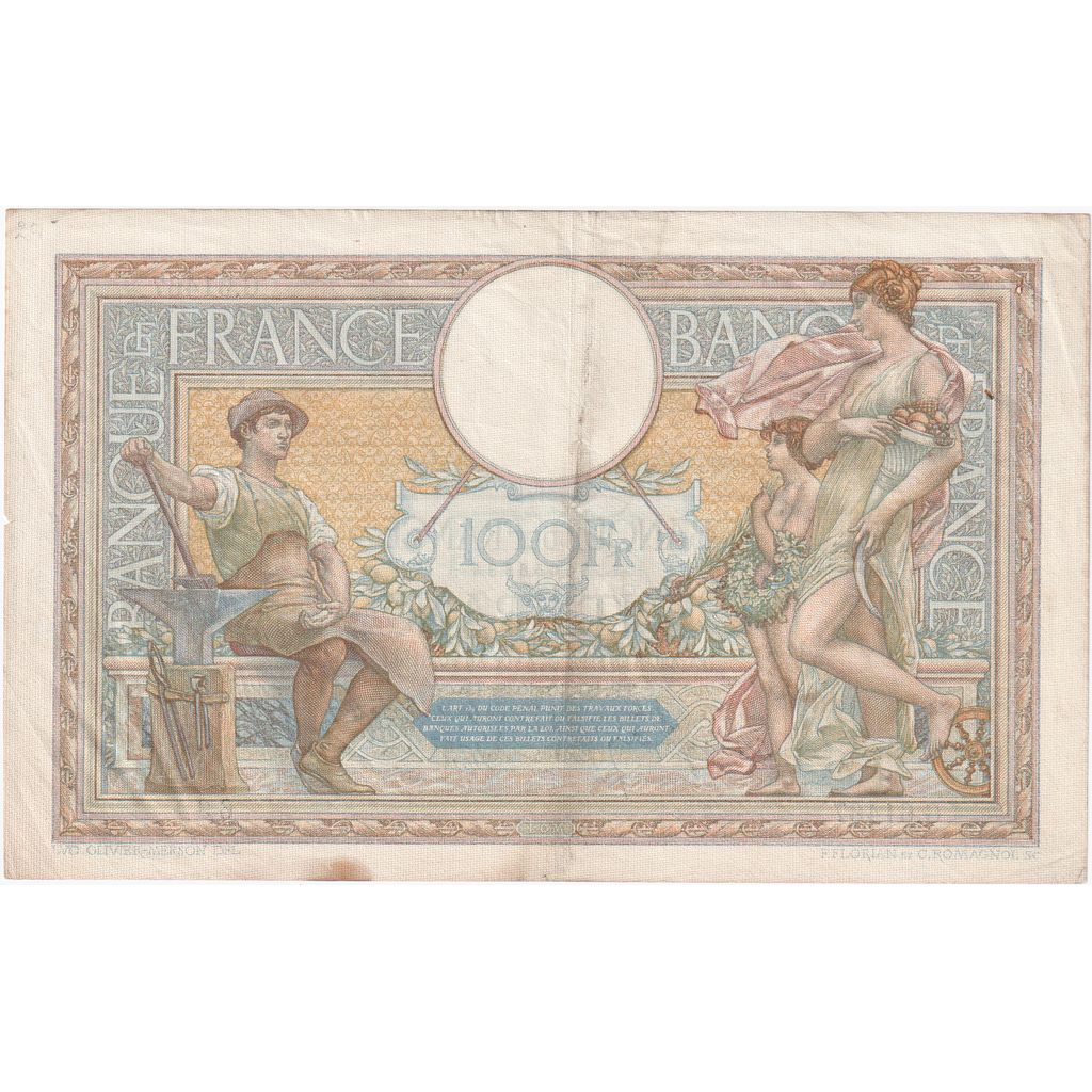 Francia, 100 Francs, Luc Olivier Merson, 1938-10-20, G.61467, MBC