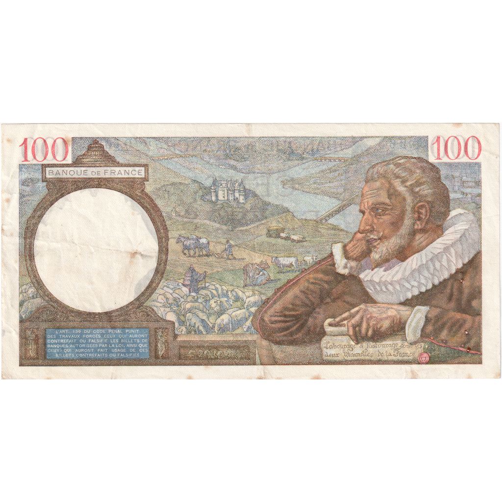 France, 100 Francs, Sully, 1939-12-21, O.5616, EF(40-45)
