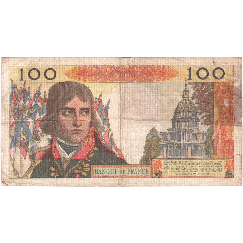 Frankreich, 100 Nouveaux Francs on 10,000 Francs, Bonaparte, 1960-02-04, V.54