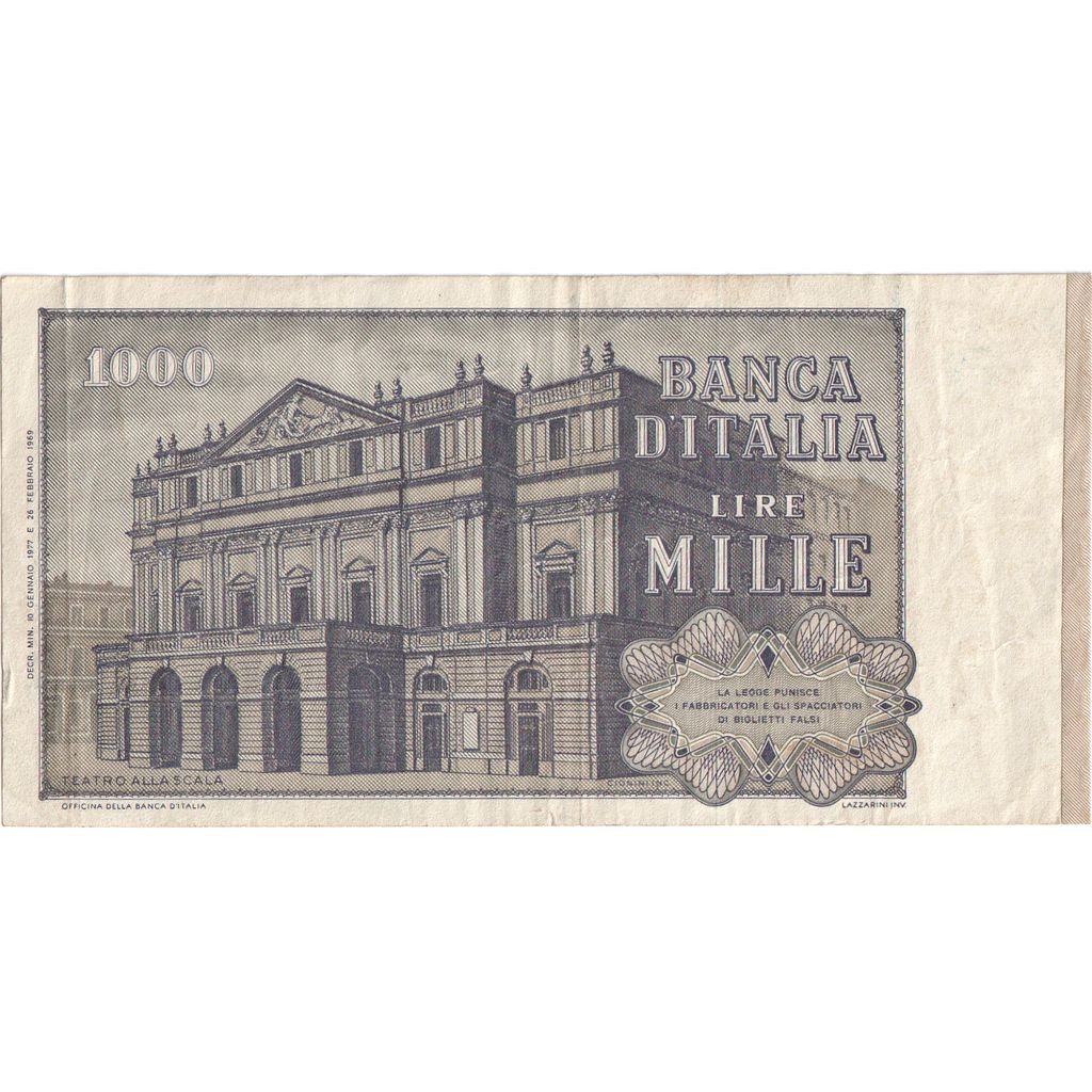 Italia, 1000 Lire, BB