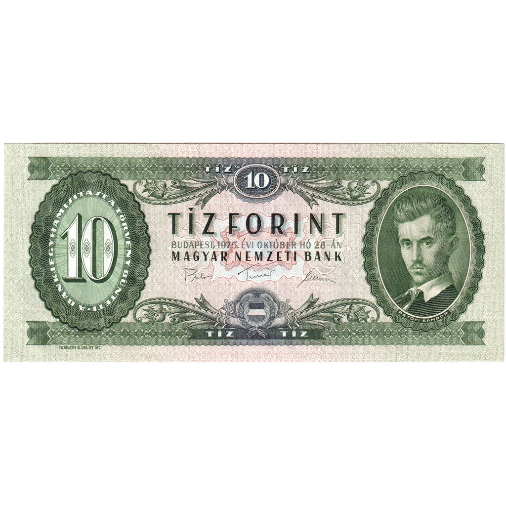 Hungría, 10 Forint, 1975-10-28, UNC