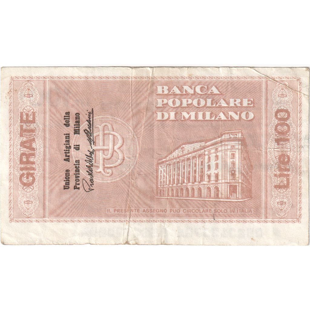 Włochy, 100 Lire, 1977-05-30, Milano, VG(8-10)