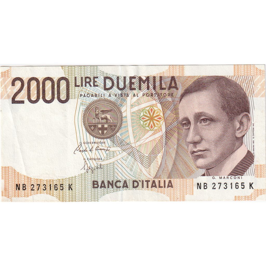 Italia, 2000 Lire, 1990-10-03, MB