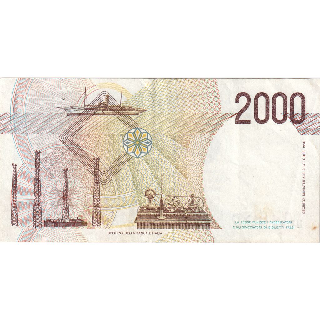 Italia, 2000 Lire, 1990-10-03, MB