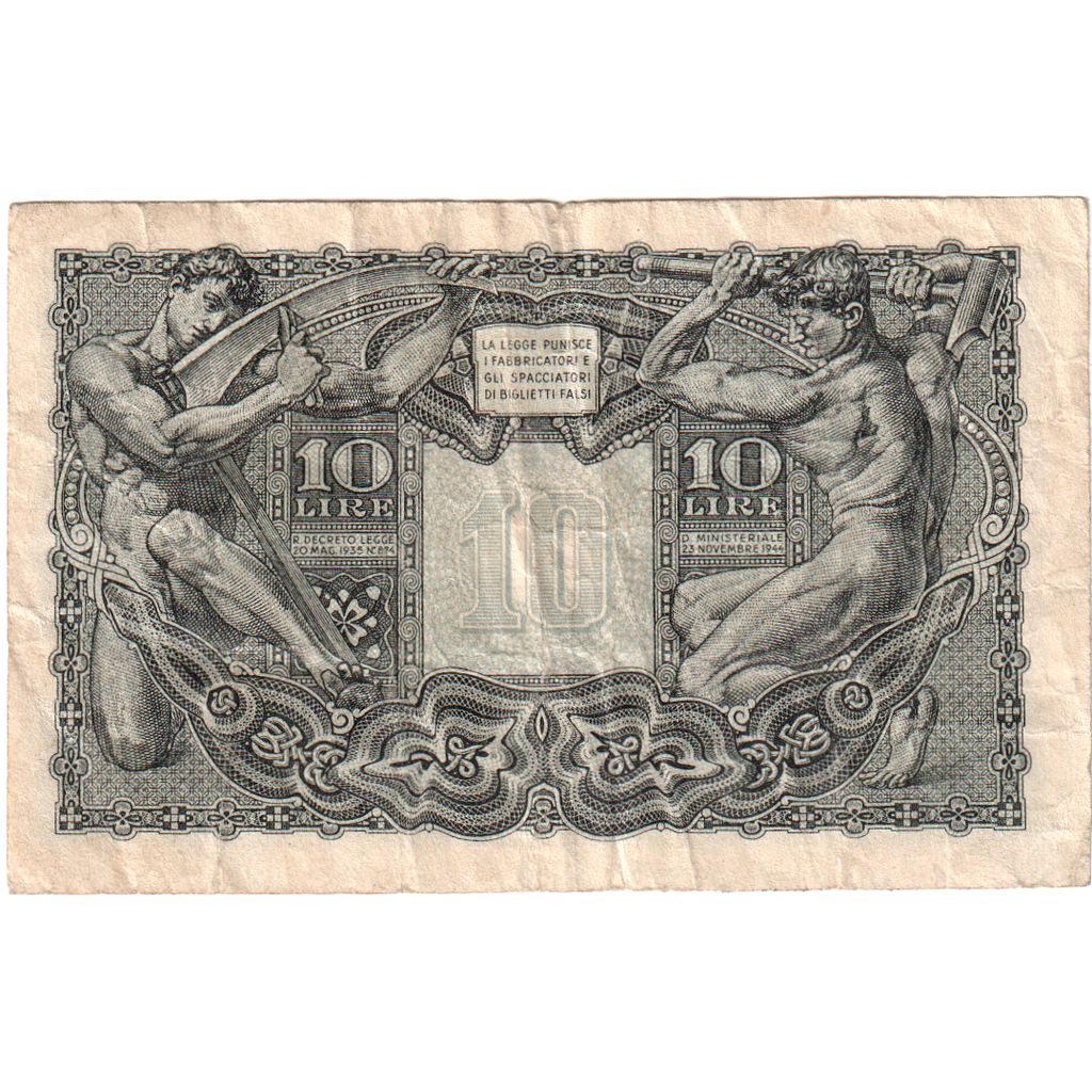 Italien, 10 Lire, 1944-11-23, S+