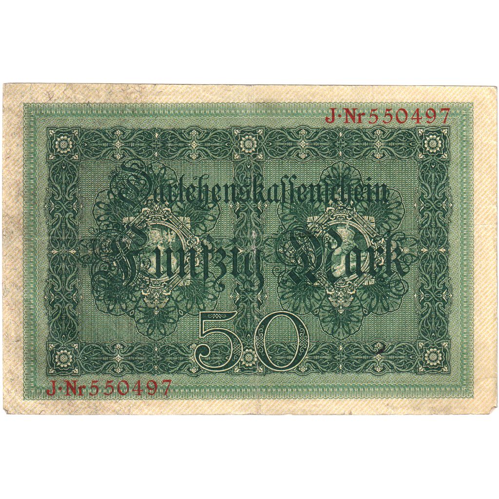 Alemanha, 50 Mark, 1914-08-05, EF(40-45)