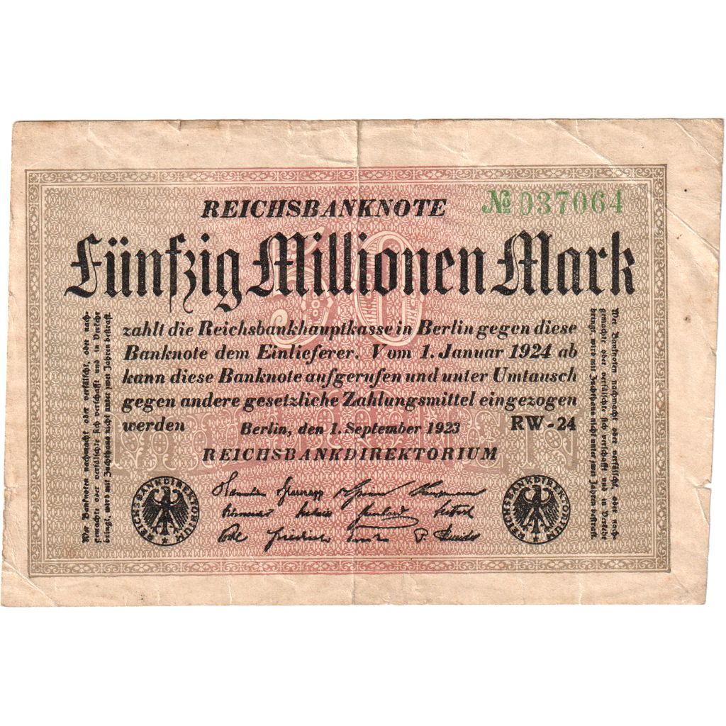 Deutschland, 50 Millionen Mark, 1923-09-01, SGE