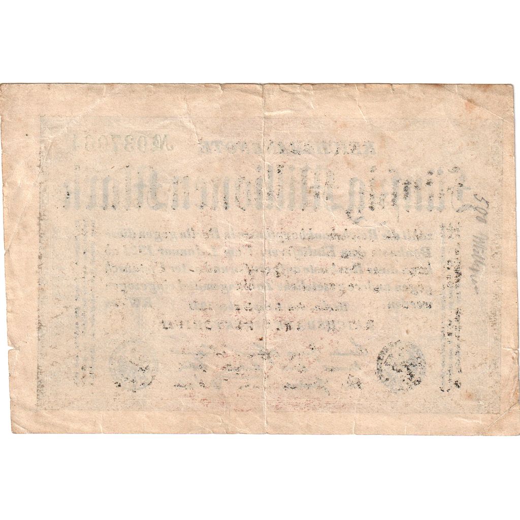Deutschland, 50 Millionen Mark, 1923-09-01, SGE