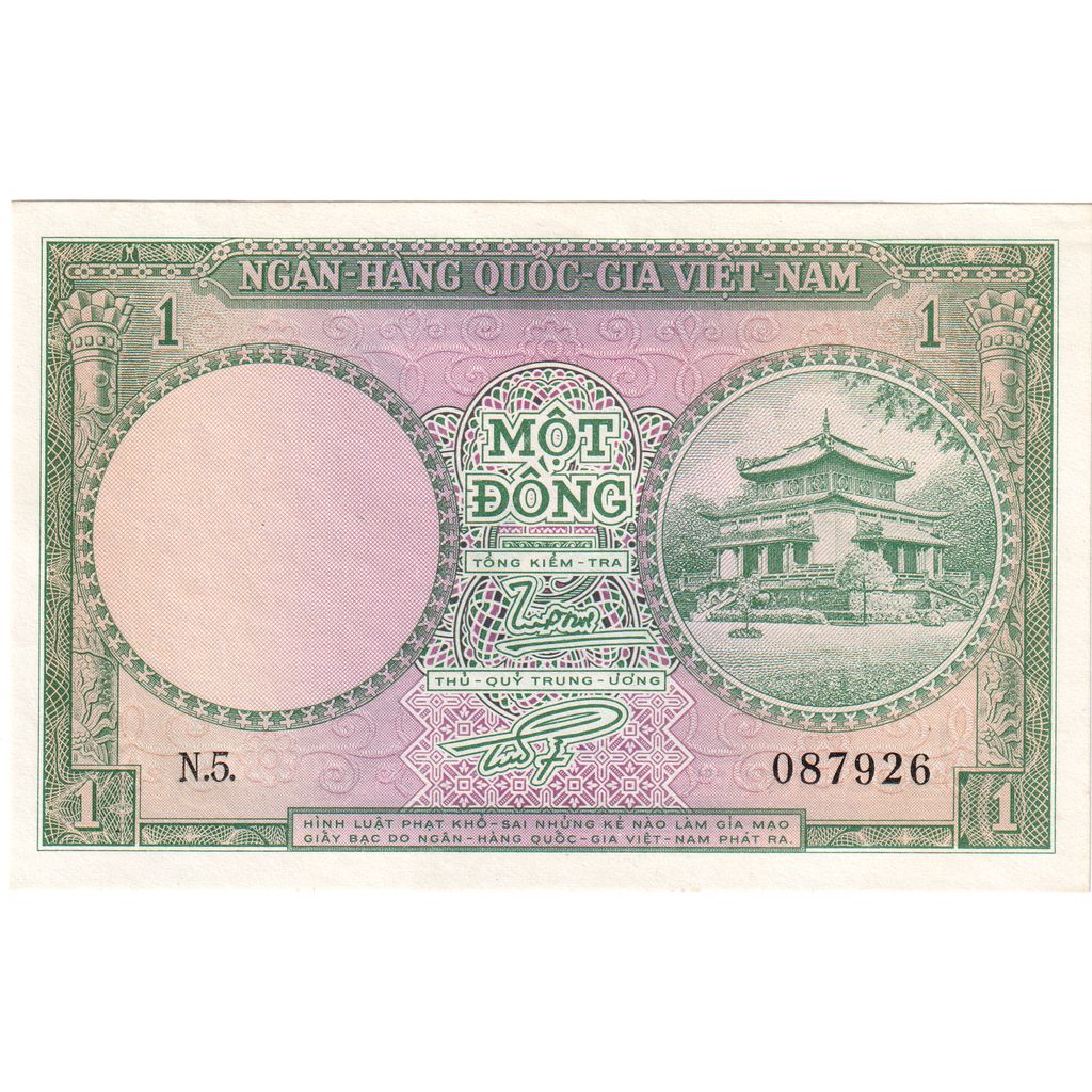 Vietnam del Sud, 1 D<ox>ng, 1956, BB
