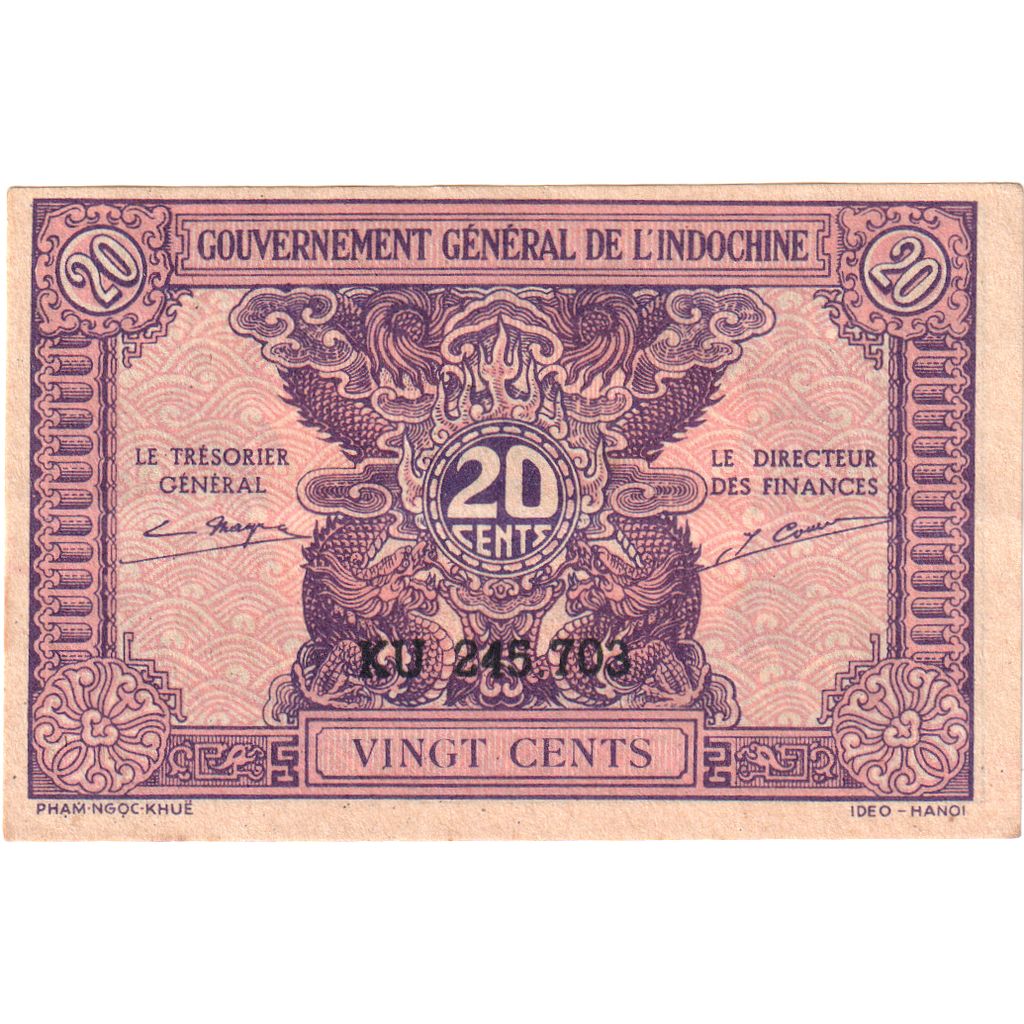 French Indo-China, 20 Cents, UNC(63)