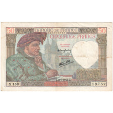 France, 50 Francs, Jacques Coeur, 1941-01-23, N156, EF(40-45)