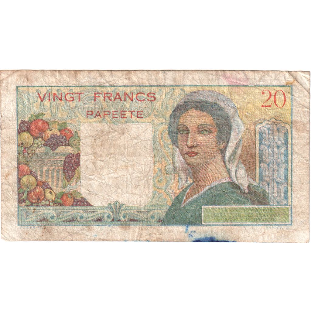 New Caledonia, 20 Francs, NOUMÉA, VF(20-25)