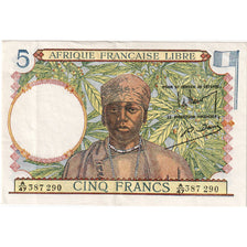 French Equatorial Africa, 5 Francs, 387290, AU(55-58)