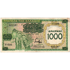 Banconote, Grecia, 1000 Drachmai, 1939, 1939-01-01, KM:110a, MB+