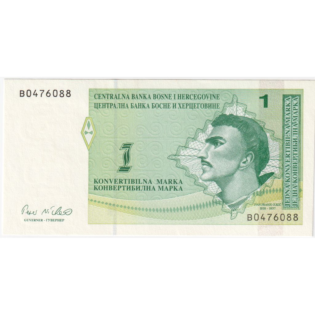 Bosnia and Herzegovina, 1 Convertible Marka, UNC(65-70)