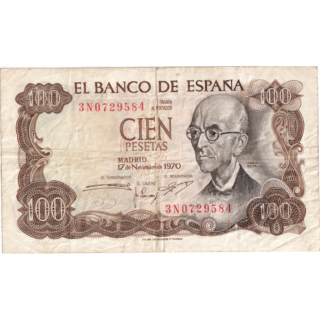 Spagna, 100 Pesetas, 1970-11-17, SPL-
