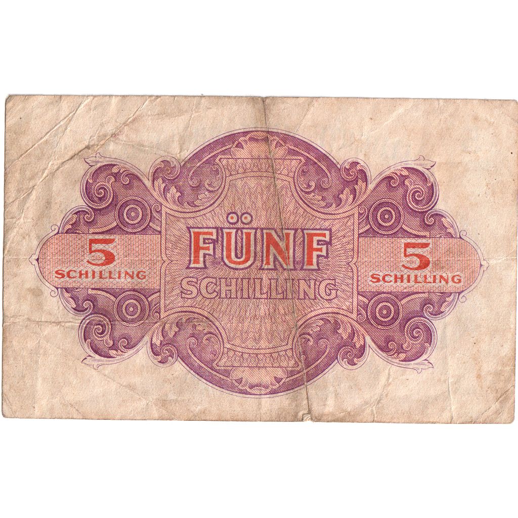 Austria, 5 Schilling, SÉRIE 1944., VF(20-25)