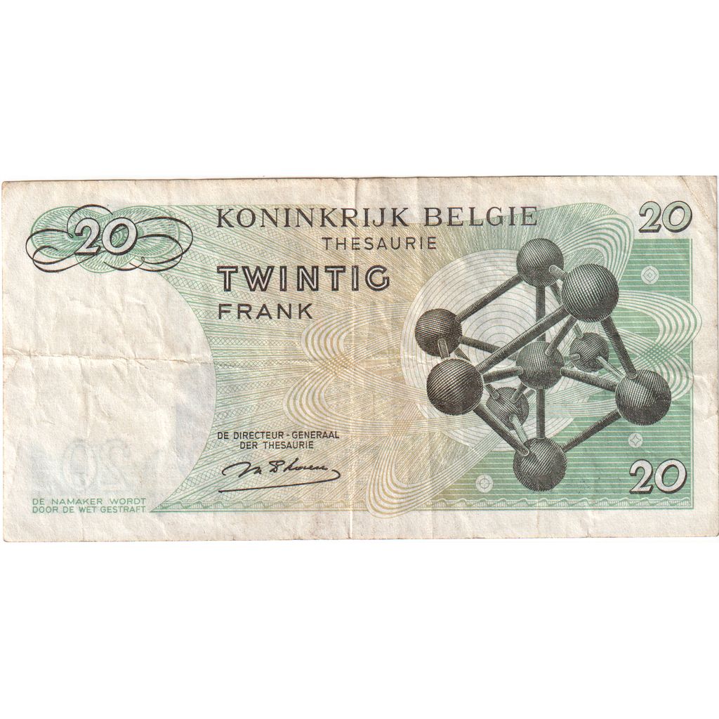 Belgique, 20 Francs, 1964-06-15, TB