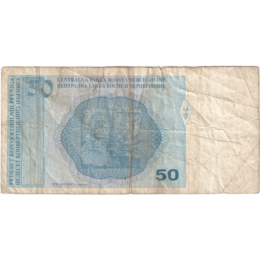 Bosnia and Herzegovina, 50 Convertible Pfeniga, UNC(65-70)
