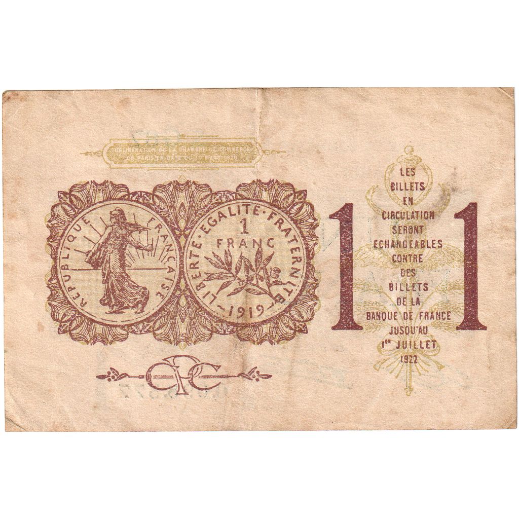 Francja, 1 Franc, 1920-03-10, S.G87 0,098,577, EF(40-45), Pirot:97-23
