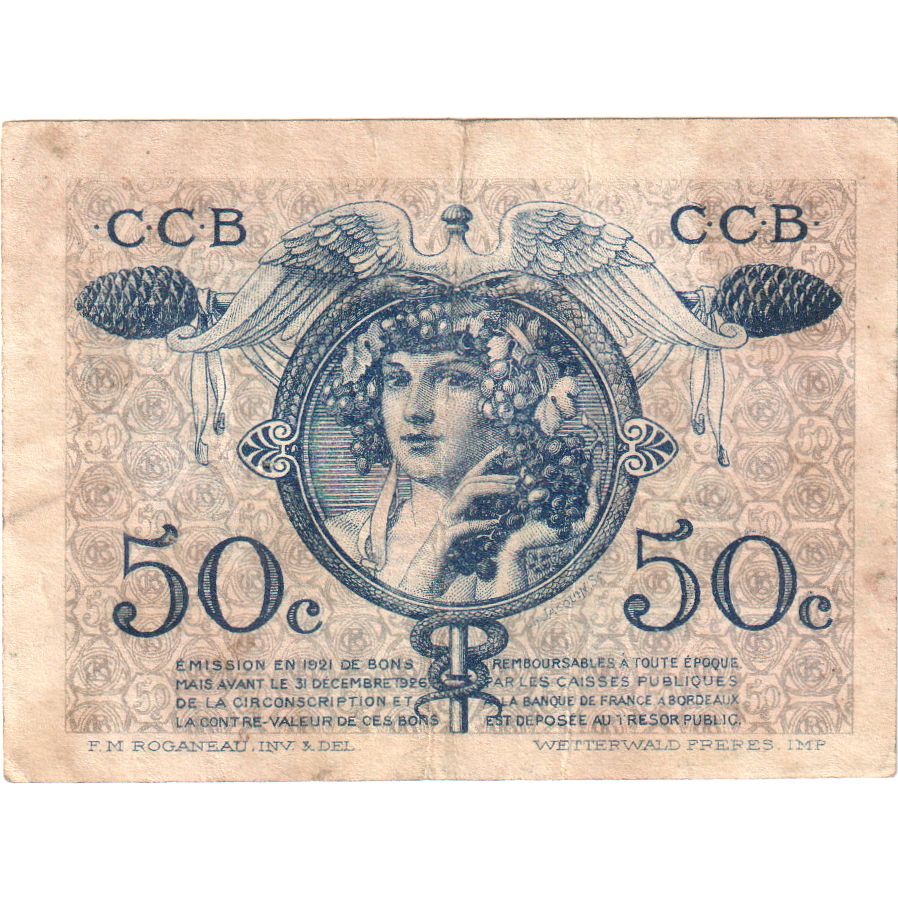 France, 50 Centimes, Série 9 005,608, EF(40-45), Pirot:30-28