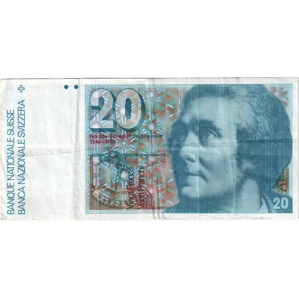 Switzerland, 20 Franken, 1986, KM #55f, VF(30-35), 86M0486650