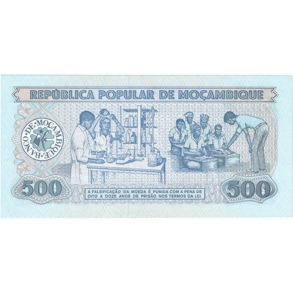 Mozambik, 500 Meticais, 1986-06-16, VF(20-25)