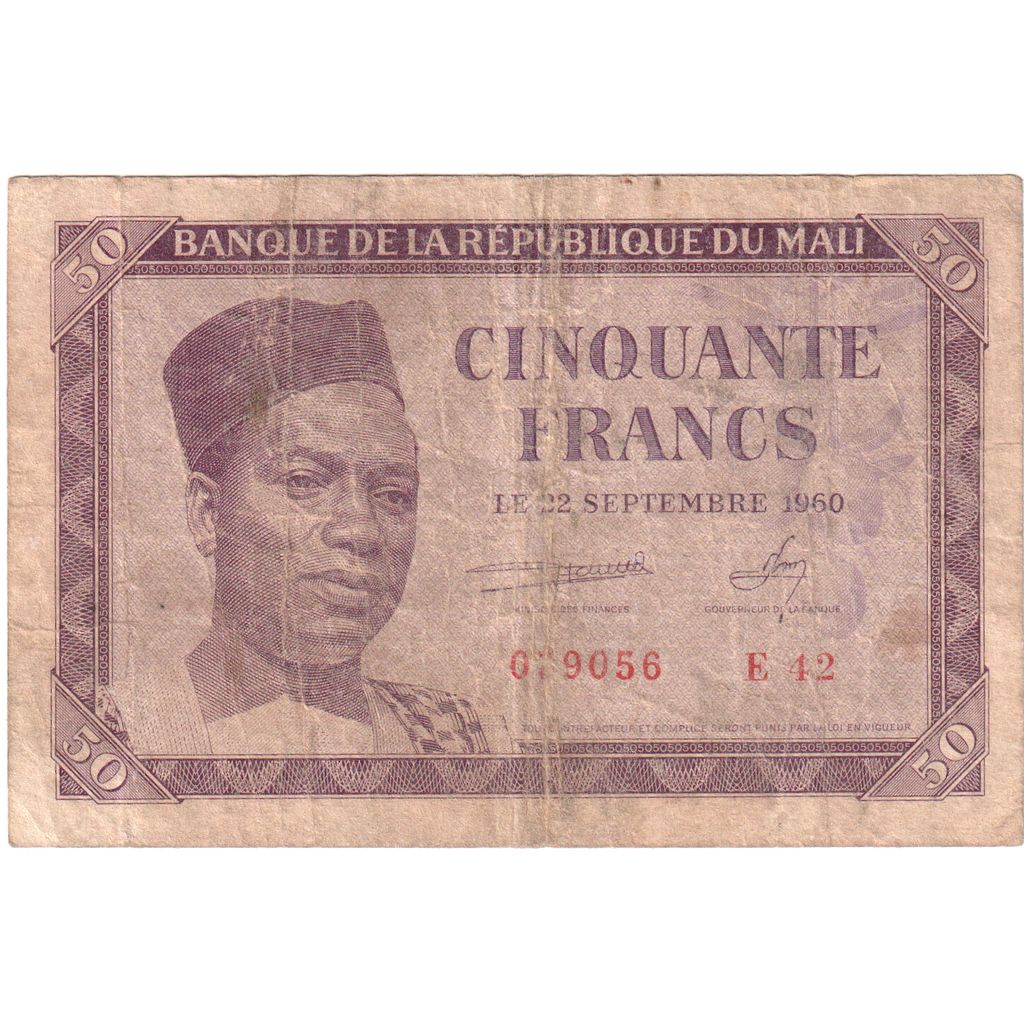 Mali, 50 Francs, 1960-09-22, B