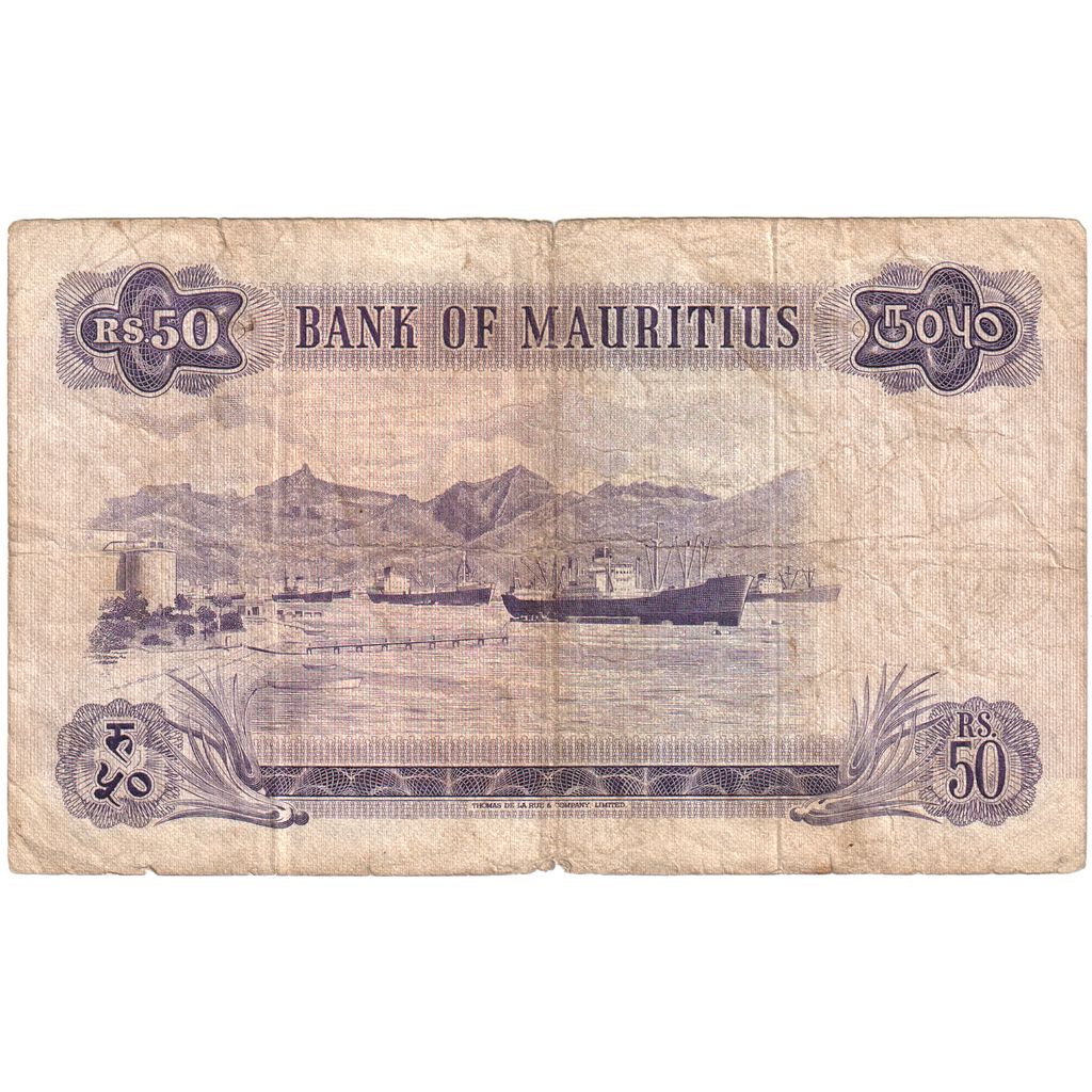 Mauritius, 50 Rupees, 1967, KM #33c, VF(20-25), A/5 735296