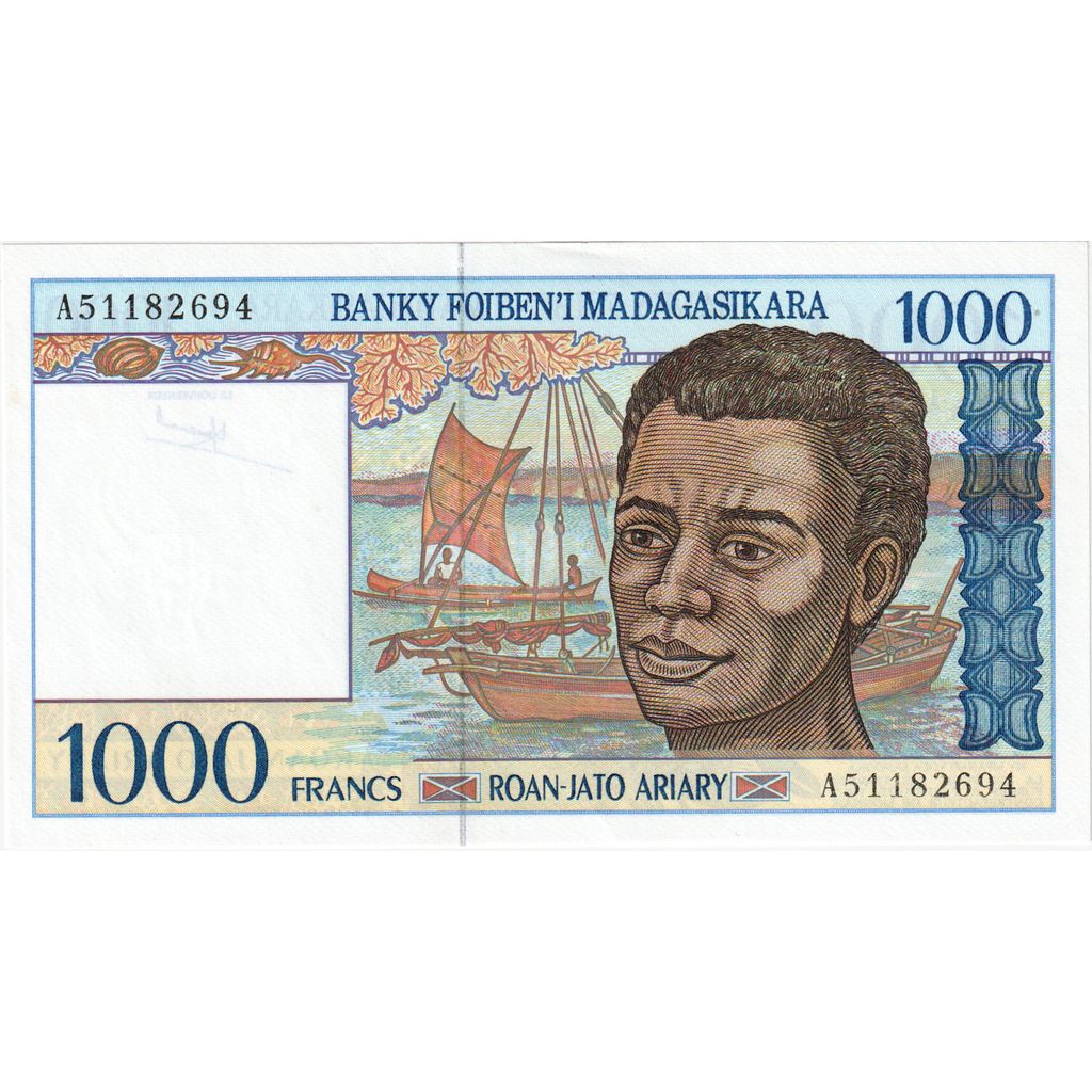 Madagascar, 1000 Francs = 200 Ariary, SPL-