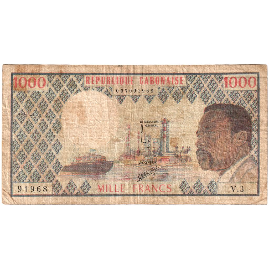 Gabon, 1000 Francs, B