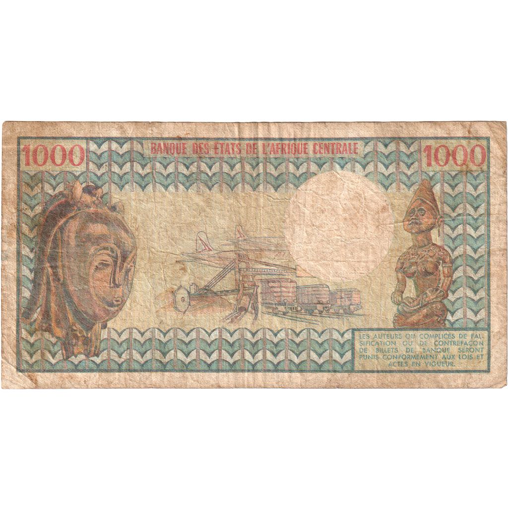 Gabon, 1000 Francs, B