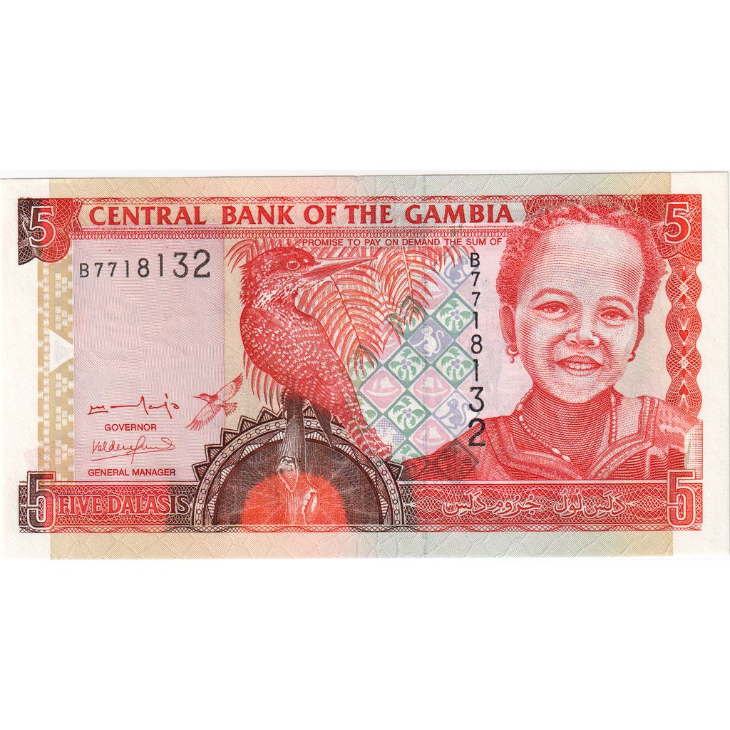 The Gambia, 5 Dalasis, UNC(65-70)