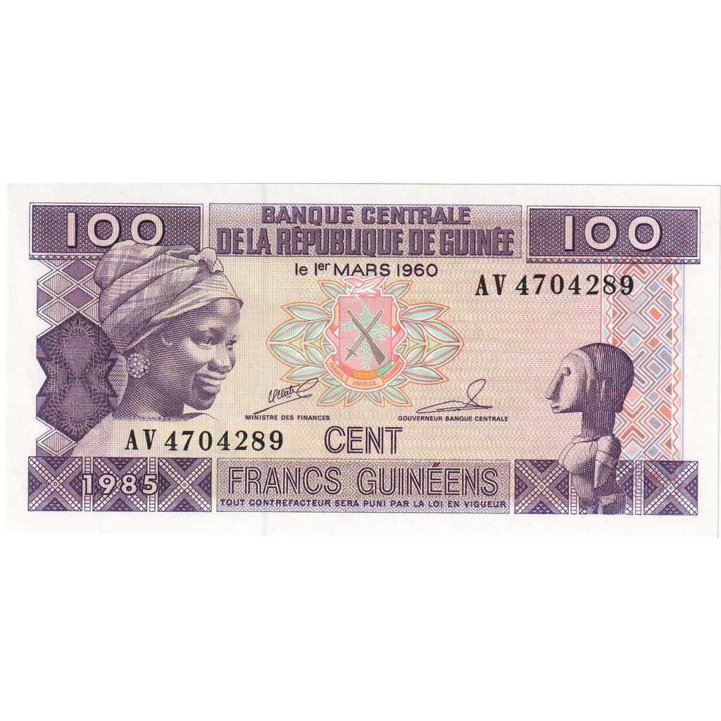 Guinea, 100 Francs, 1960-03-01, VZ+