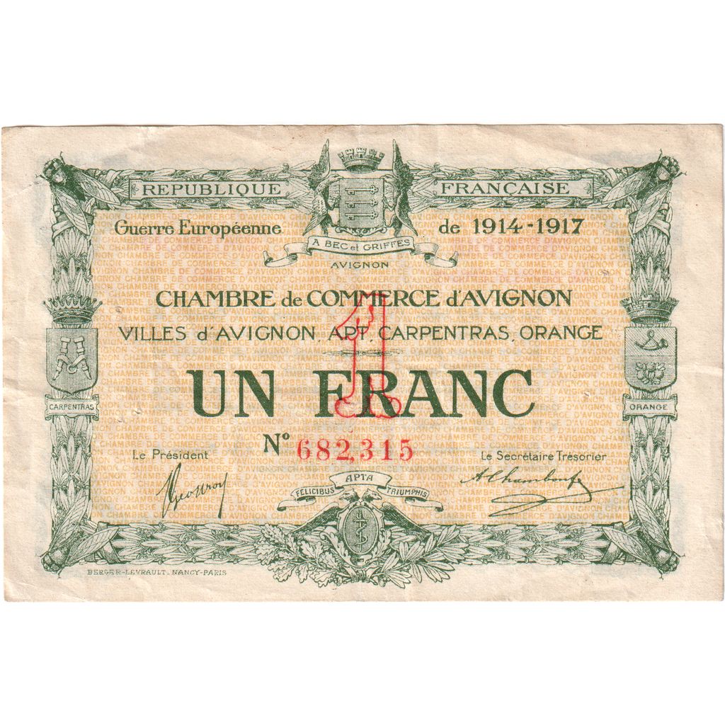 França, 1 Franc, 1915-08-11, 682,315, EF(40-45), Pirot:18-5