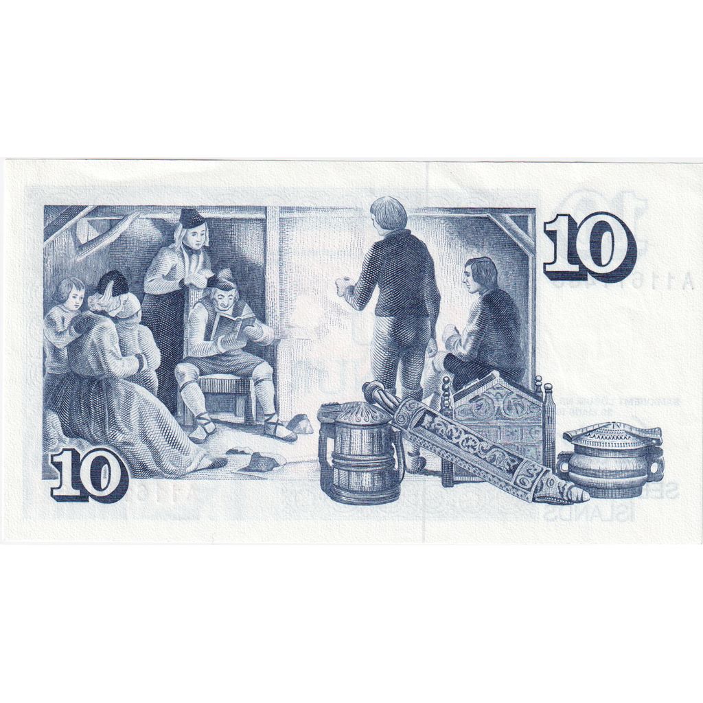 Iceland, 10 Kronur, 1961-03-29, UNC(65-70)