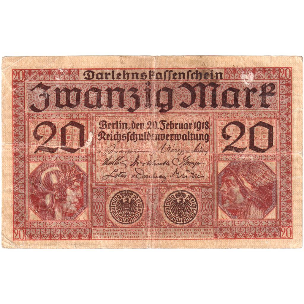 Deutschland, 20 Mark, 1918-02-21, S