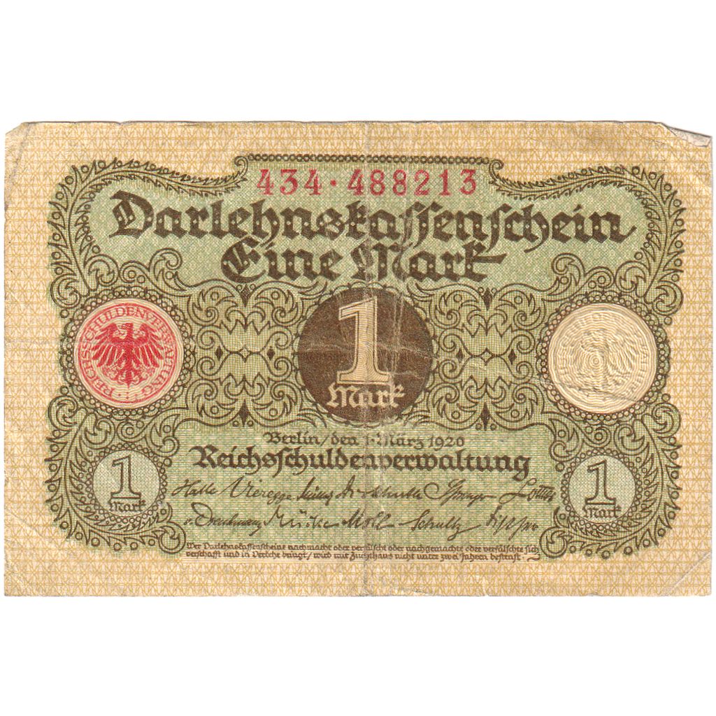 Deutschland, 1 Mark, 1920-03-01, VZ