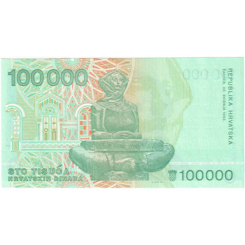 Kroatien, 100,000 Dinara, 1993-05-30, UNZ