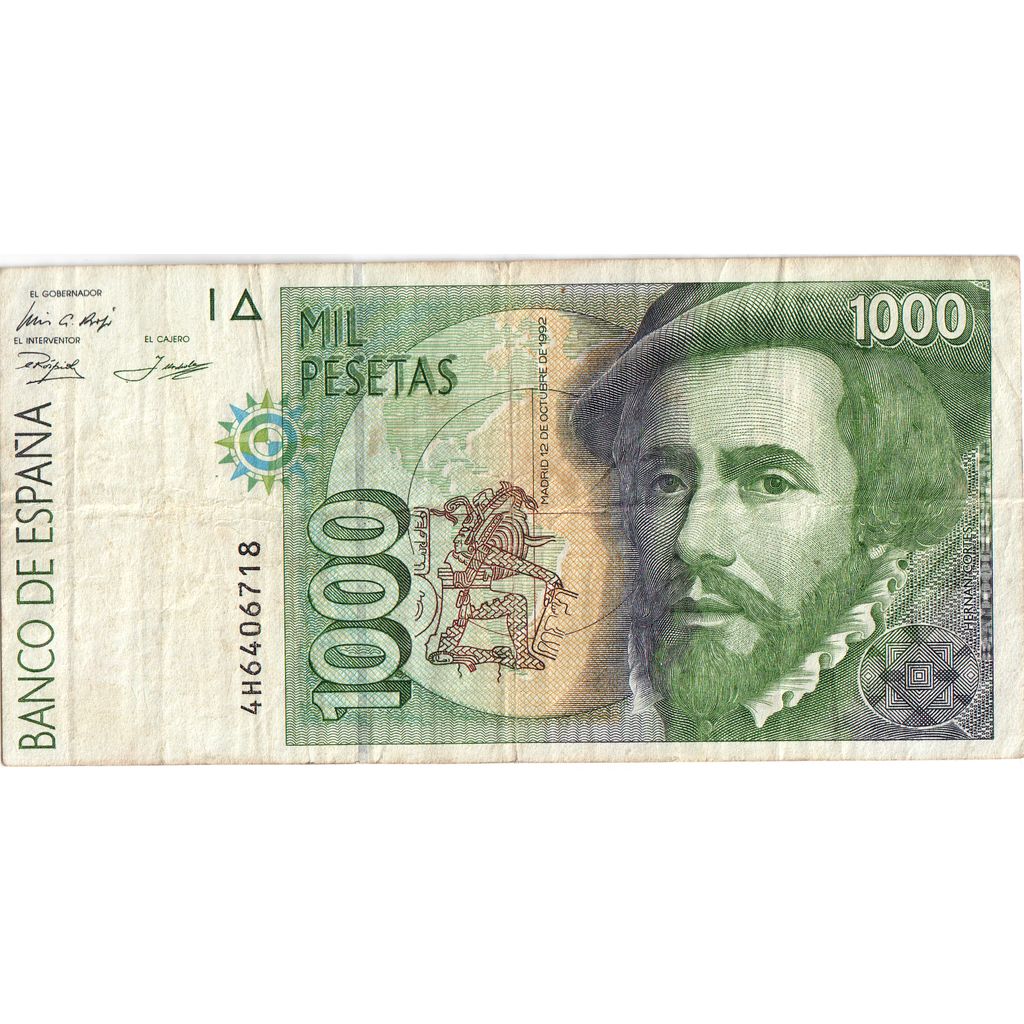 Spain, 1000 Pesetas, 1992-10-12, EF(40-45)