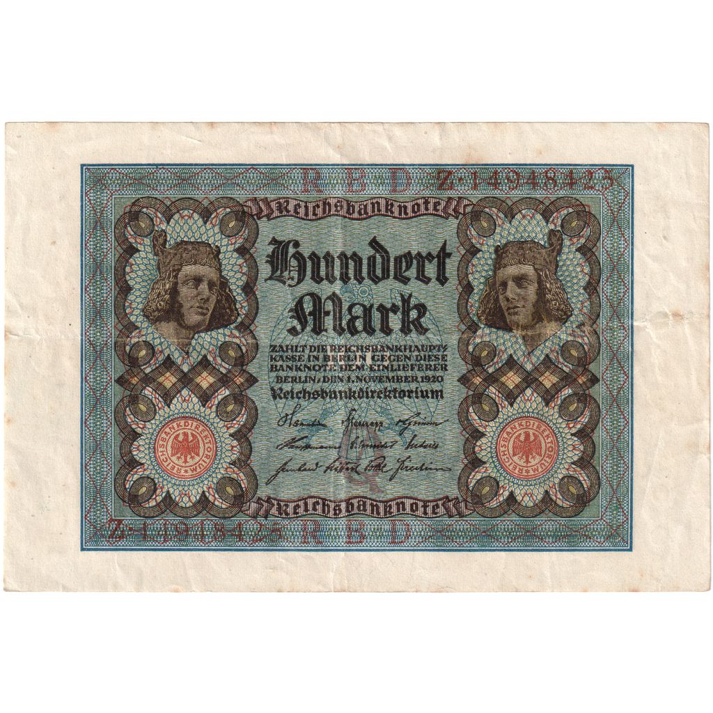 Deutschland, 100 Mark, 1920-11-01, VZ