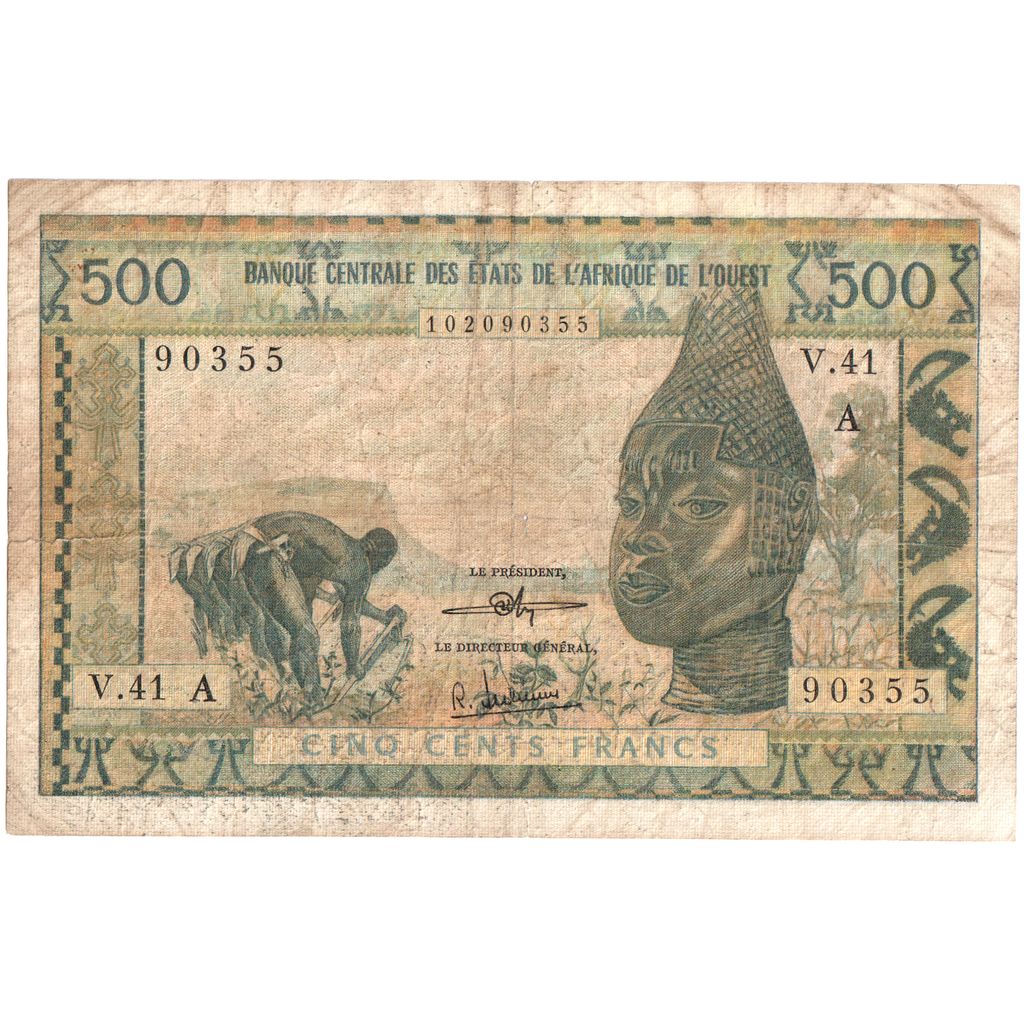 West African States, 500 Francs, VF(30-35)