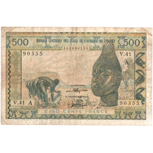 West African States, 500 Francs, VF(30-35)