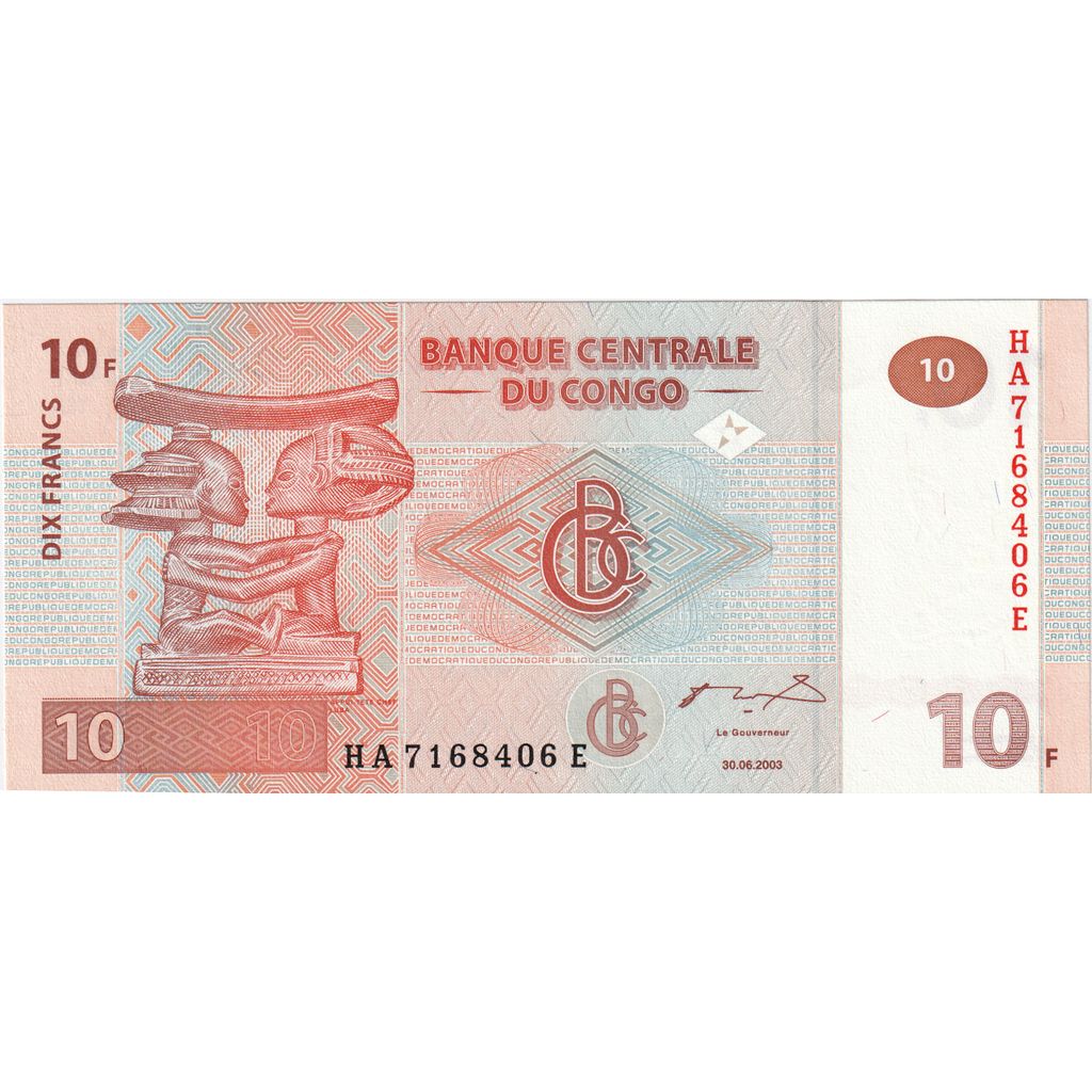 Democratische Republiek Congo, 10 Francs, 2003-06-30, NIEUW